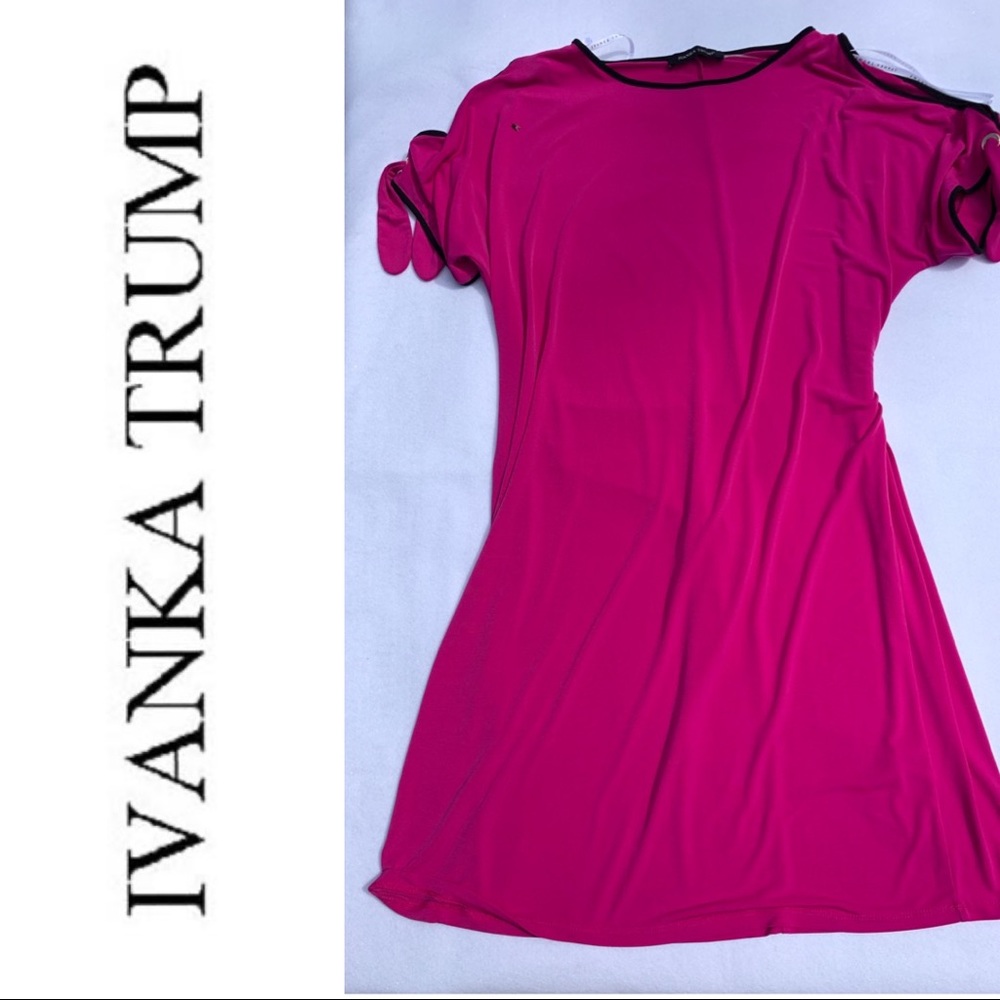 Ivanka Trump Cold Shoulder Dress with Tie